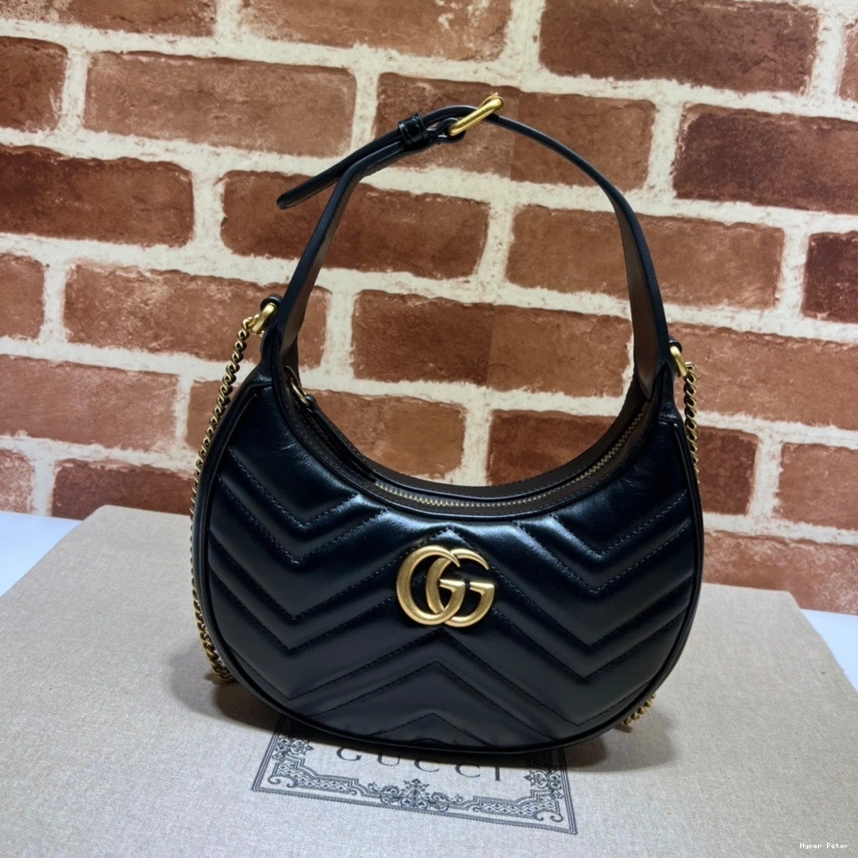 Hyperpeter GG GUCCI mini bag half-moon-shaped Marmont 0818